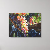 Druiven van overvloed voor wijnliefhebbers en wijn canvas afdruk (Voorkant)