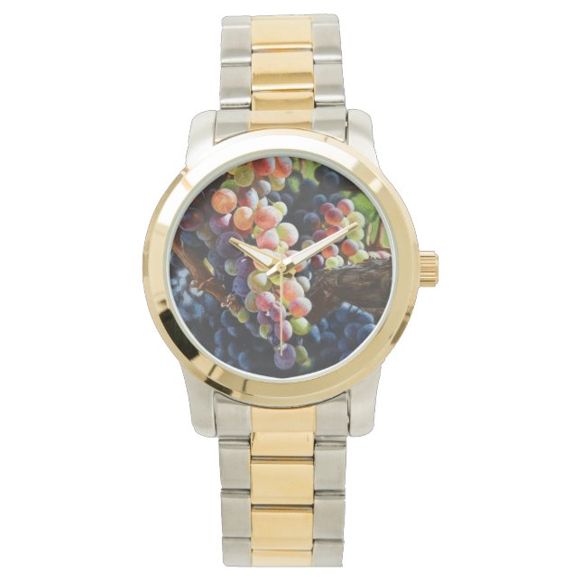 Druiven van overvloed voor wijnliefhebbers en wijn horloge (Voorkant)
