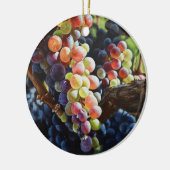 Druiven van overvloed voor wijnliefhebbers en wijn keramisch ornament (Links)