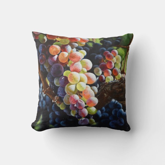 Druiven van overvloed voor wijnliefhebbers en wijn kussen (Voorkant)