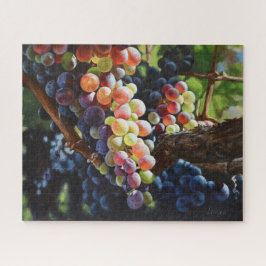 Druiven van overvloed voor wijnliefhebbers en wijn legpuzzel