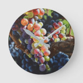 Druiven van overvloed voor wijnliefhebbers en wijn ronde klok (Voorkant)