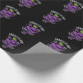 druiven van Rap Funny Fruit Pun Dark BG Cadeaupapier (Hoek)