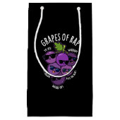 druiven van Rap Funny Fruit Pun Dark BG Klein Cadeauzakje (Voorkant)