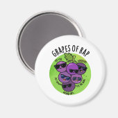 druiven van Rap Funny Fruit Pun Magneet (Voorkant / Achterkant)