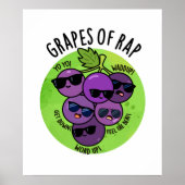 druiven van Rap Funny Fruit Pun Poster (Voorkant)