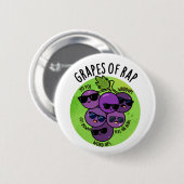 druiven van Rap Funny Fruit Pun Ronde Button 5,7 Cm (Voorkant /achterkant)