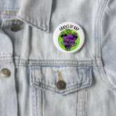 druiven van Rap Funny Fruit Pun Ronde Button 5,7 Cm (In situ)