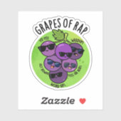 druiven van Rap Funny Fruit Pun Sticker (Vel)