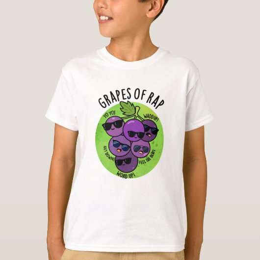 druiven van Rap Funny Fruit Pun T-shirt (Voorkant)