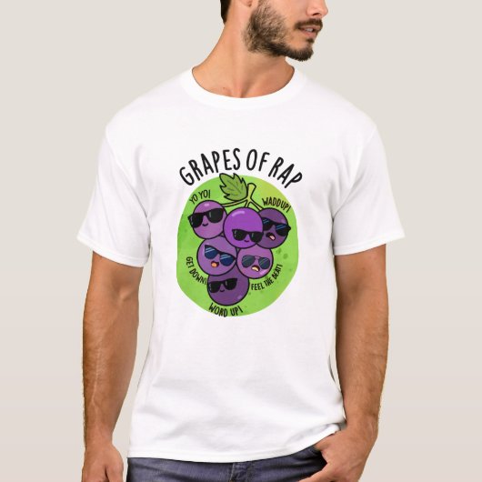druiven van Rap Funny Fruit Pun T-shirt (Voorkant)