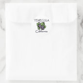Druiven van Temecula Ronde Sticker (Tas)