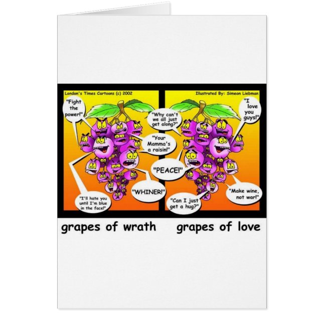 Druiven van Toorn, Liefde, & Oorlog Grappige Cadea (Voorkant)