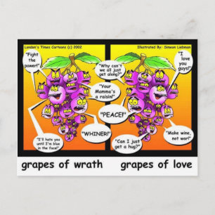 Druiven van Toorn, Liefde, & Oorlog Grappige Cadea Briefkaart