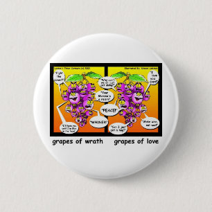 Druiven van Toorn, Liefde, & Oorlog Grappige Cadea Ronde Button 5,7 Cm