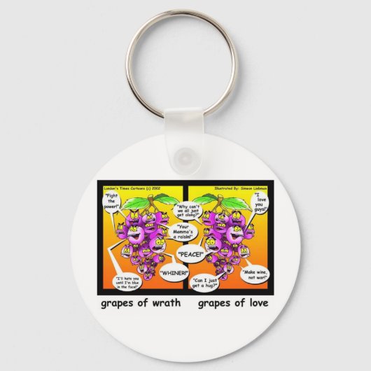 Druiven van Toorn, Liefde, & Oorlog Grappige Cadea Sleutelhanger (Voorkant)
