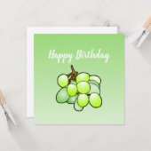 Druiven Verjaardag Kaart (Voorkant / Achterkant in situ)