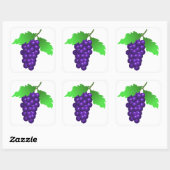 druiven vierkante sticker (Vel)