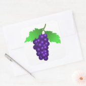 druiven vierkante sticker (Envelop)