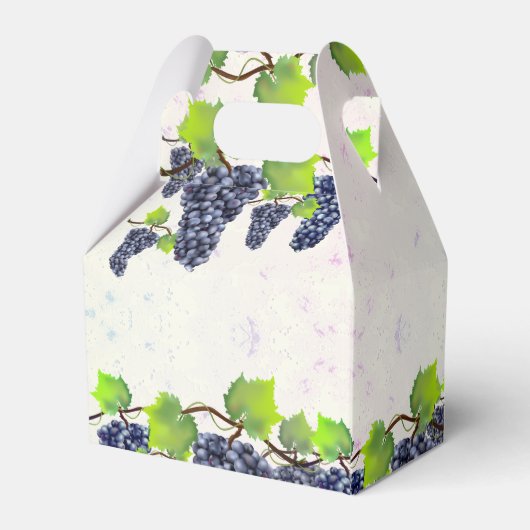 Druiven Vineyard Mediterranean Garden Wedding Bedankdoosjes (Achterkant)