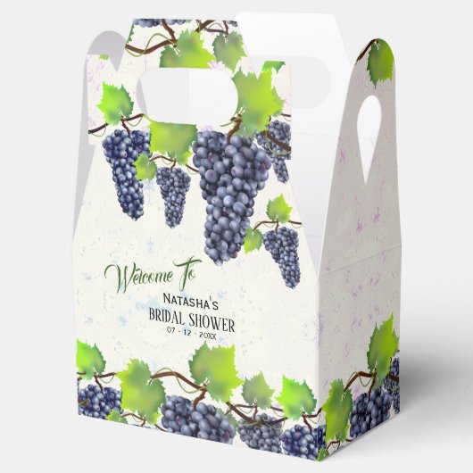 Druiven Vineyard Mediterranean Garden Wedding Bedankdoosjes (Geopend)