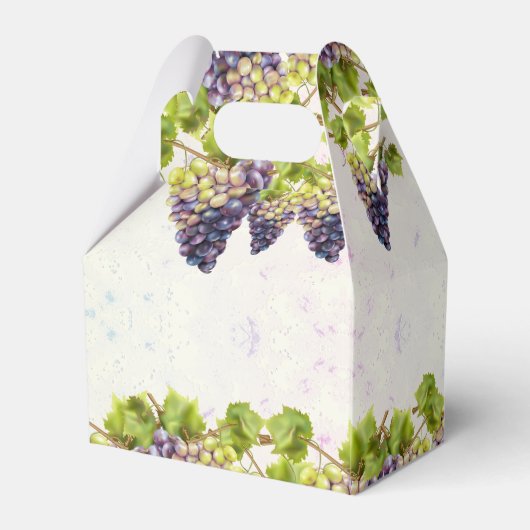 Druiven Vineyard Mediterranean Garden Wedding Bedankdoosjes (Achterkant)