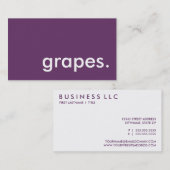 druiven. visitekaartje (Voorkant / Achterkant)