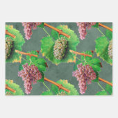  druiven voor groen en Paars op wijnstokken Inpakpapier Vel (Voorkant 3)