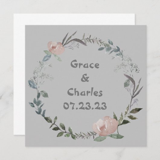 Druiven voor wijn Bloemen Persoonlijk Rood Wit Kaart (Voorkant / Achterkant)