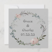 Druiven voor wijn Bloemen Persoonlijk Rood Wit Kaart (Voorkant)