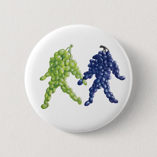 Druiven vrienden ronde button 5,7 cm (Voorkant)