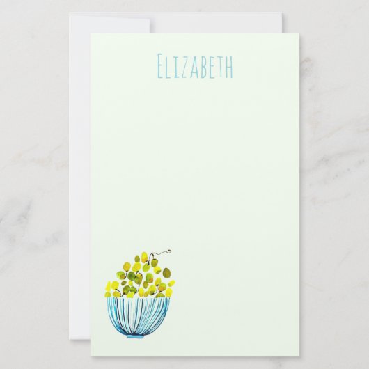 Druiven waterverf Art Fruit Briefpapier (Voorkant)