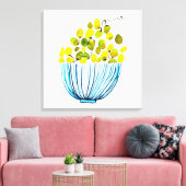 Druiven waterverf Art Fruit Canvas Afdruk (Insitu (Woonkamer))