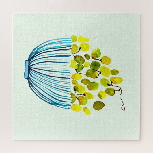 Druiven waterverf Art Fruit Legpuzzel (Horizontaal)