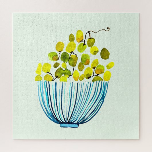 Druiven waterverf Art Fruit Legpuzzel (Verticaal)