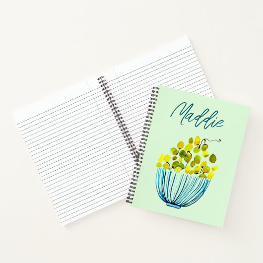 Druiven waterverf Art Fruit Notitieboek (Binnen)