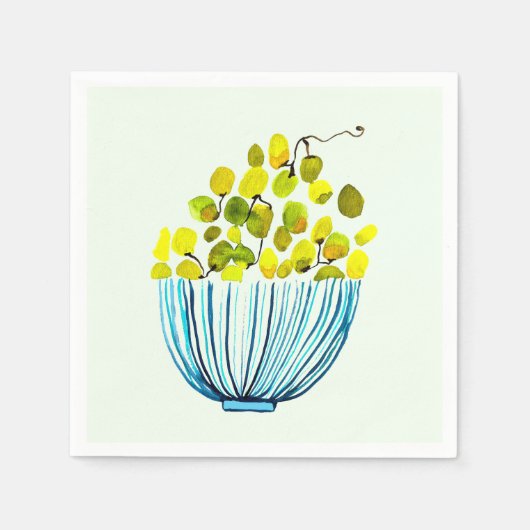 Druiven waterverf Art Fruit Servet (Voorkant)