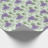 Druiven Waterverf, Fruit Naadloos Patroon. Cadeaupapier (Hoek)