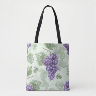 Druiven Waterverf, Fruit Naadloos Patroon. Tote Bag