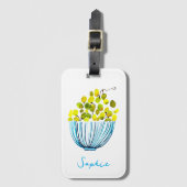 Druiven waterverf fruitillustratie bagagelabel (Voorkant (verticaal))