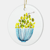 Druiven waterverf fruitillustratie keramisch ornament (Links)