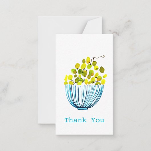 Druiven waterverf fruitillustratie notitiekaartje (Voorkant)