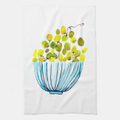 Druiven waterverf fruitillustratie theedoek (Verticaal)