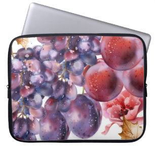  druiven Waterverf herfst Kaart Laptop Sleeve