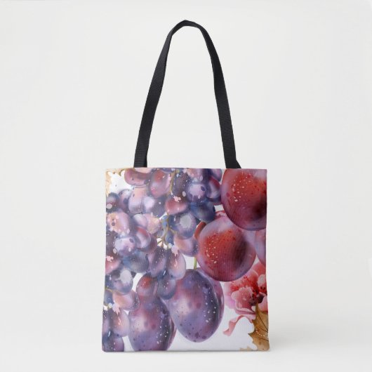  druiven Waterverf herfst Kaart Tote Bag (Voorkant)