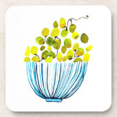 Druiven waterverf schattig fruit bier onderzetter (Voorkant)