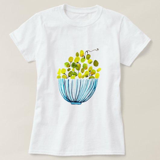 Druiven waterverf schattig fruit t-shirt (Design voorkant)