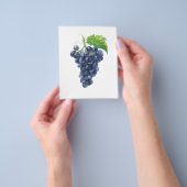 Druiven. Waterverf schilderen Flyer (Hand)