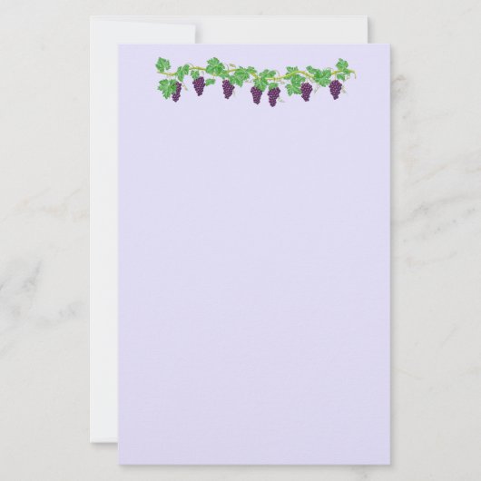Druiven Wijn Briefpapier (Voorkant)