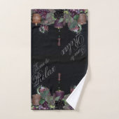 Druiven, wijn en kaarsen bad handdoek (Handdoek)